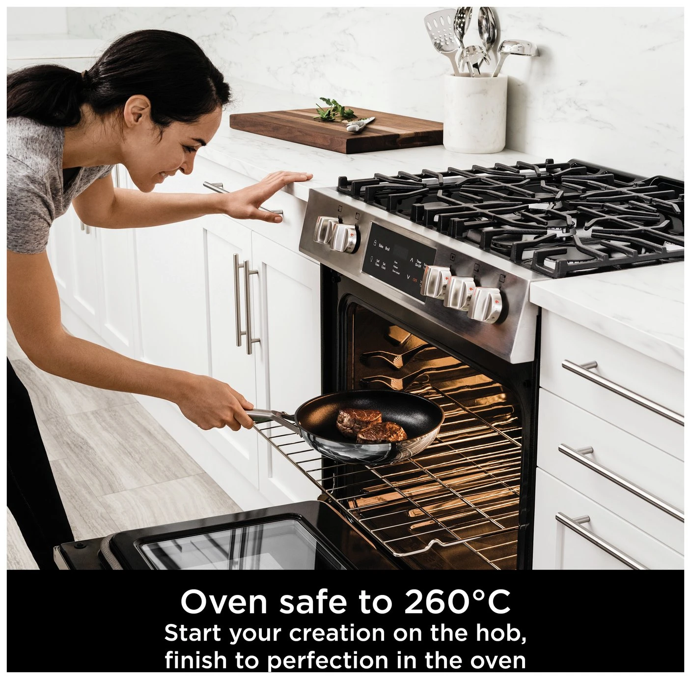 Ninja Zerostick 28cm Stainless Steel Non Stick Frying Pan 3 Ninja Zerostick 28cm Stainless Steel Non Stick Frying Pan - Image 3