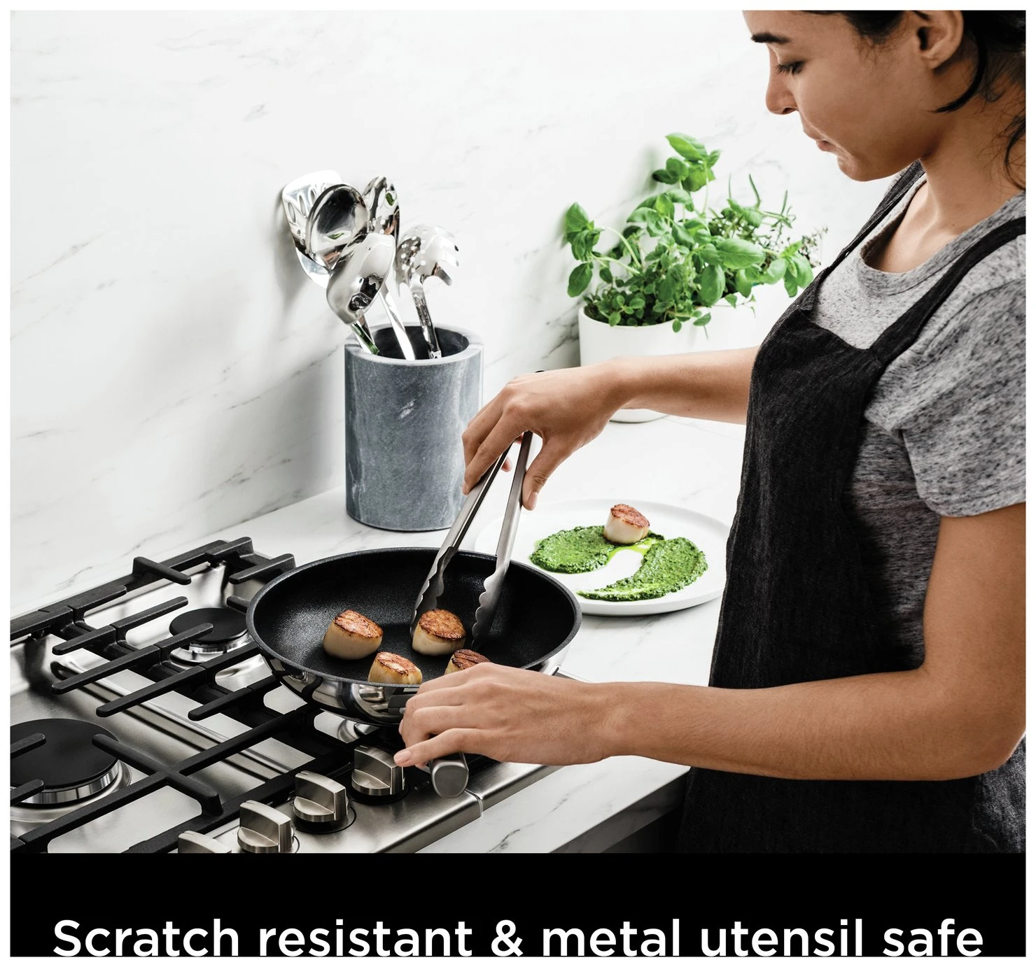Ninja Zerostick 28cm Stainless Steel Non Stick Frying Pan 4 Ninja Zerostick 28cm Stainless Steel Non Stick Frying Pan - Image 4