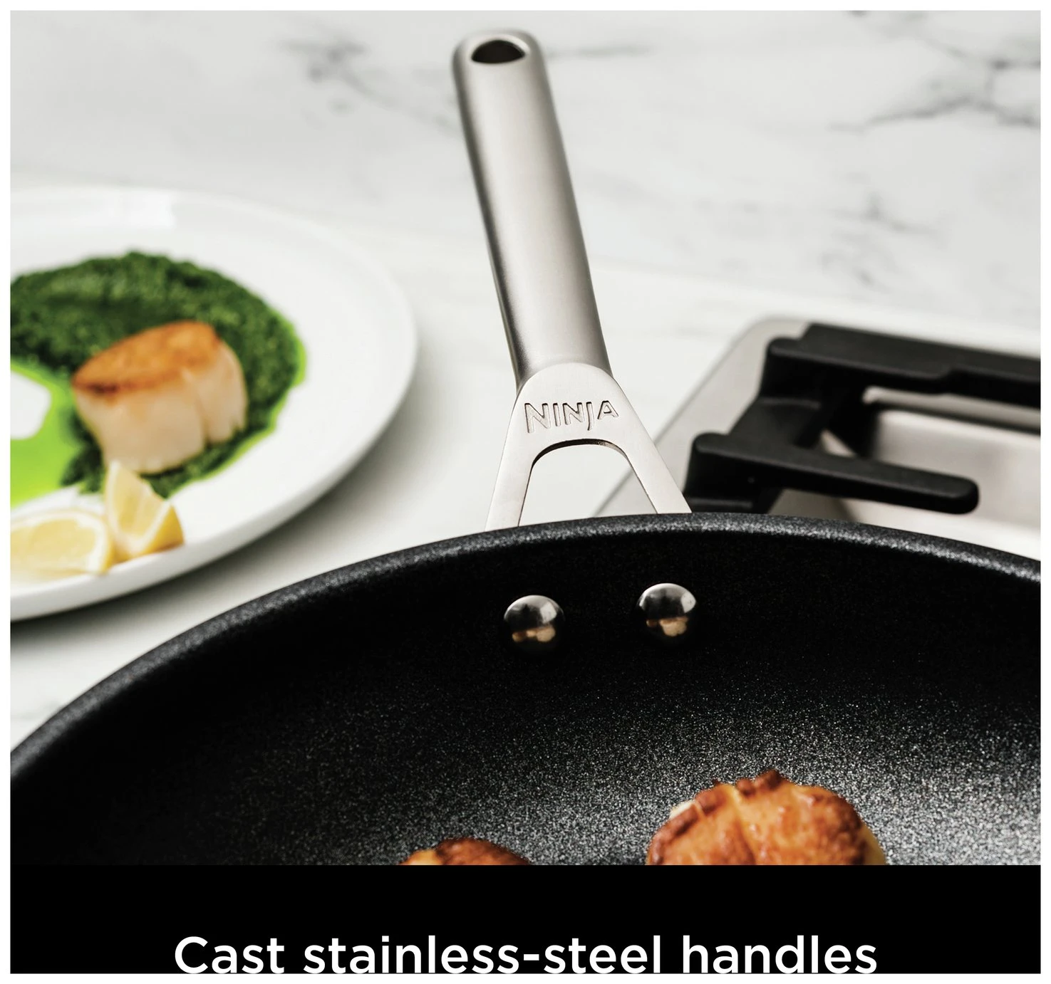 Ninja Zerostick 28cm Stainless Steel Non Stick Frying Pan 7 Ninja Zerostick 28cm Stainless Steel Non Stick Frying Pan - Image 7
