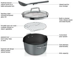 Ninja Zerostick 30cm Non Stick Aluminium Possible Pot -Grey -Home Furnishing Store 1120288 R Z011A