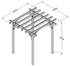 Forest Garden Ultima 2.4m X 2.4m Pergola -Home Furnishing Store 1122767 R E001