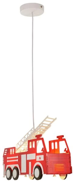 Glow Kids Fire Engine Ceiling Light - Red 11 Glow Kids Fire Engine Ceiling Light - Red -Home Furnishing Store 1151367 R Z002C