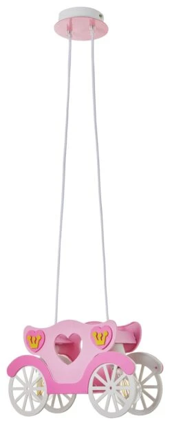 Glow Kids Princess Carriage Pendant Light - Pink & White -Home Furnishing Store 1151446 R Z002A