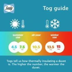 Sealy Anti Allergy Hollowfibre 10.5Tog Duvet - Single -Home Furnishing Store 1156623 R Z007A