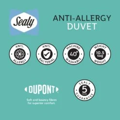 Sealy Anti Allergy Hollowfibre 10.5Tog Duvet - Single -Home Furnishing Store 1156623 R Z010A