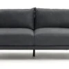 Habitat Moore Leather 3 Seater Sofa - Dark Grey