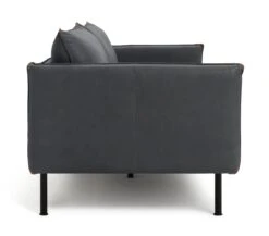 Habitat Moore Leather 3 Seater Sofa - Dark Grey -Home Furnishing Store 1159455 R Z004A