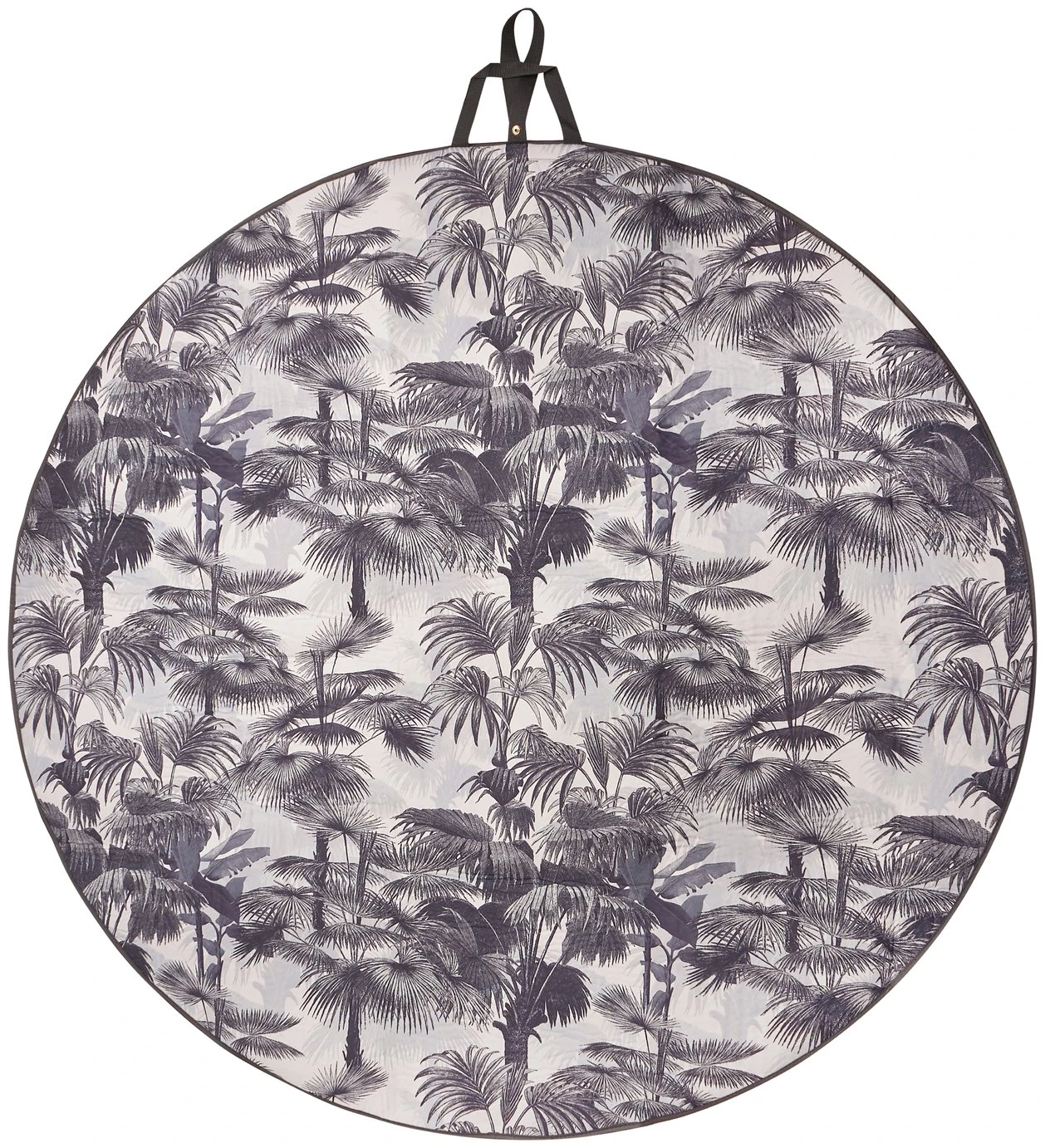 Habitat Palm Print Round Picnic Blanket 1 Habitat Palm Print Round Picnic Blanket
