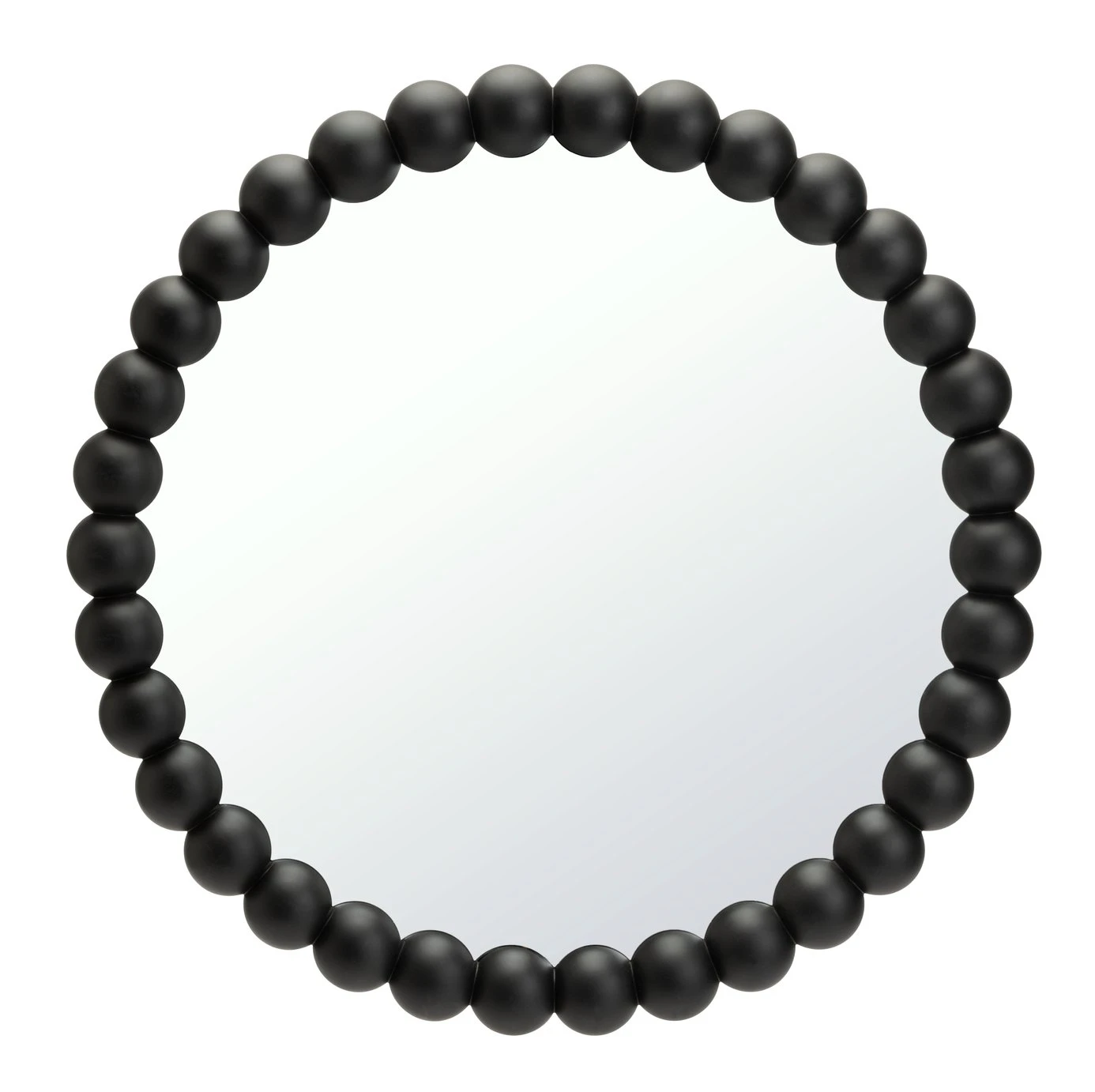 Habitat Beaded Round Wall Mirror - Black - 50x50cm 4 Habitat Beaded Round Wall Mirror - Black - 50x50cm - Image 4