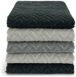 Habitat Zig Zag Terry Pack Of 5 Tea Towels -Home Furnishing Store 1185182 R Z002A