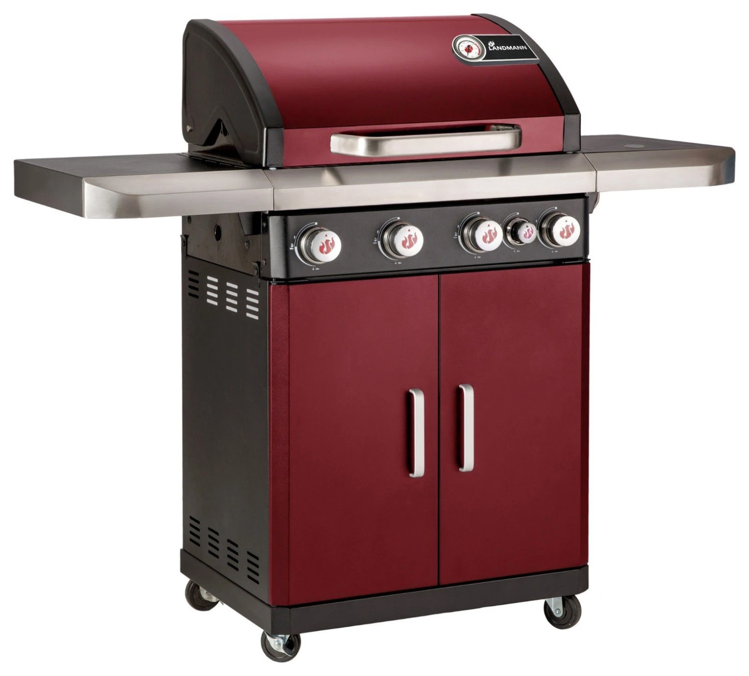 LANDMANN Rexon CooK 4 Burner Gas BBQ - Red 1 LANDMANN Rexon CooK 4 Burner Gas BBQ - Red