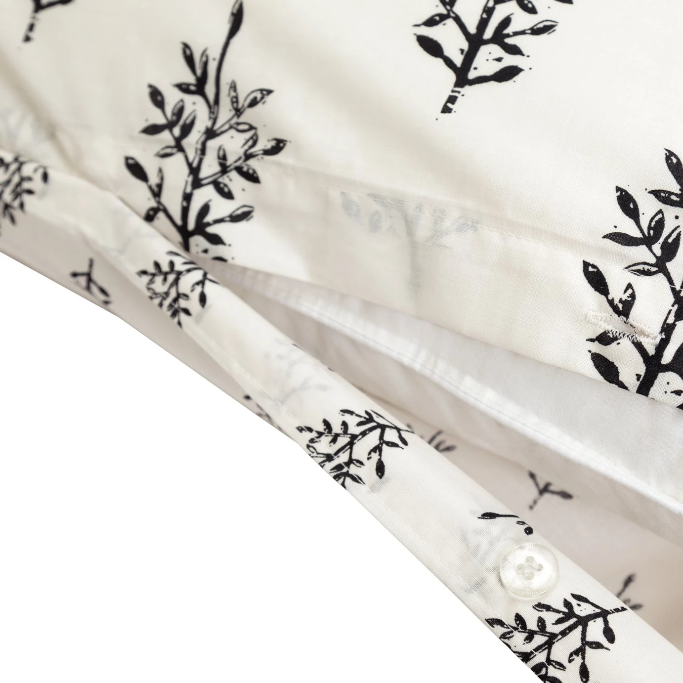 Habitat Woodblock Leaf White Bedding Set - Single 5 Habitat Woodblock Leaf White Bedding Set - Single - Image 5