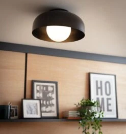 Habitat Modern Globe Metal Bathroom Ceiling Light - Black -Home Furnishing Store 1233584 R Z002C