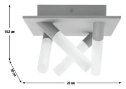 Habitat Metal 4 Light LED Bathroom Flush Ceiling Light-Black -Home Furnishing Store 1233687 R E001