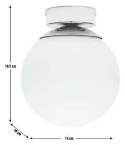 Habitat Opal Glass Bathroom Flush Ceiling Light - White 8 Habitat Opal Glass Bathroom Flush Ceiling Light - White -Home Furnishing Store 1233759 R E001