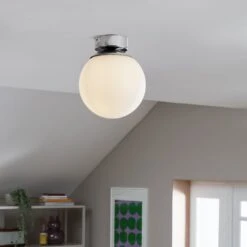 Habitat Opal Glass Bathroom Flush Ceiling Light - White 11 Habitat Opal Glass Bathroom Flush Ceiling Light - White -Home Furnishing Store 1233759 R Z002C