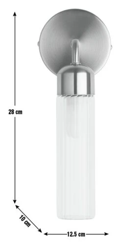 Habitat Ribbed Metal Bathroom Wall Light - Gold -Home Furnishing Store 1233814 R E001