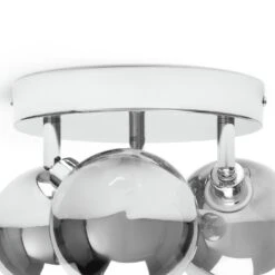 Habitat Globe Metal Bathroom Flush To Ceiling Light - Silver -Home Furnishing Store 1233883 R Z003A