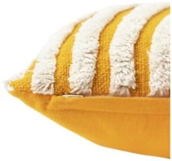 Habitat Geo Tufted Cushion - Yellow & White - 60x30cm -Home Furnishing Store 1240209 R Z004A