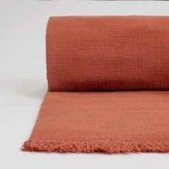 Habitat Cotton Plain Textured Throw - Terracotta - 150x200cm -Home Furnishing Store 1244212 R Z002A