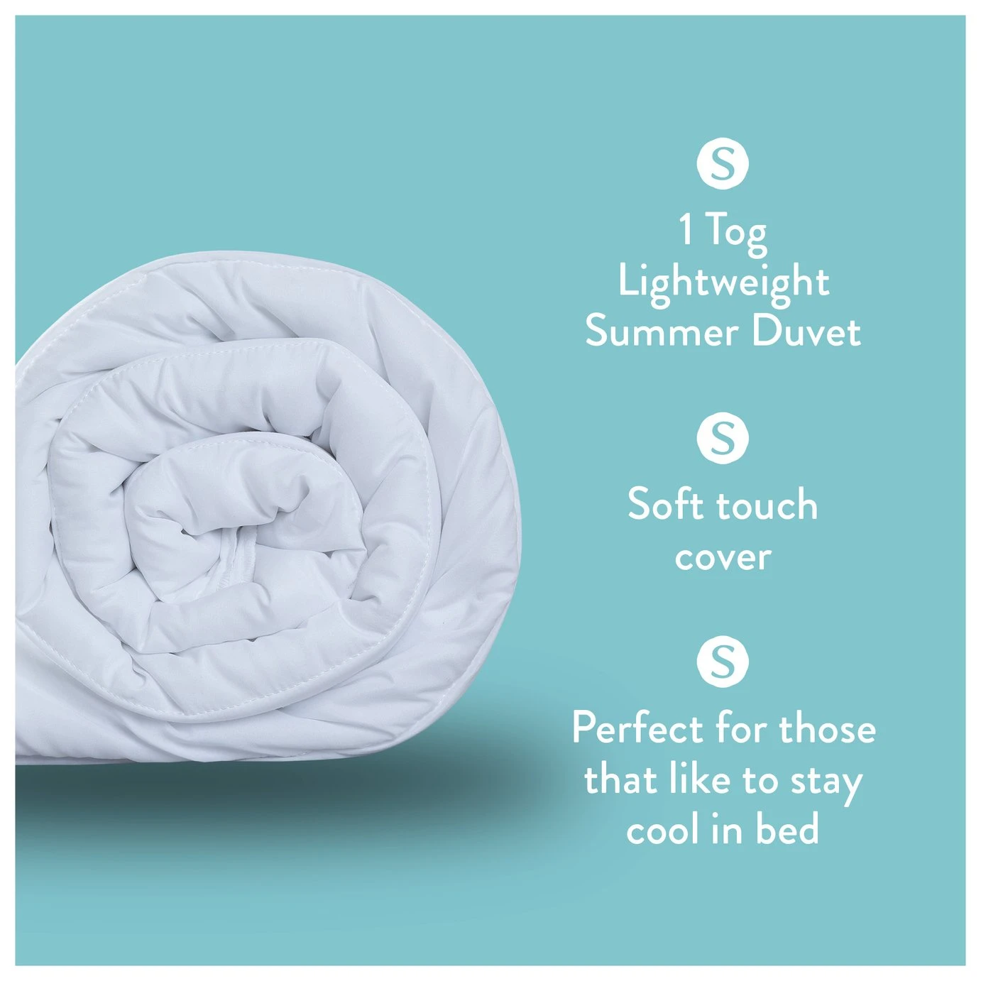 Slumberdown Light & Cool 1 Tog Duvet - Single 2 Slumberdown Light & Cool 1 Tog Duvet - Single - Image 2