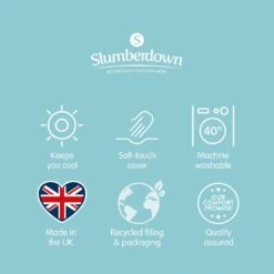 Slumberdown Light & Cool 1 Tog Duvet - Single 21 Slumberdown Light & Cool 1 Tog Duvet - Single -Home Furnishing Store 1251449 R Z012A