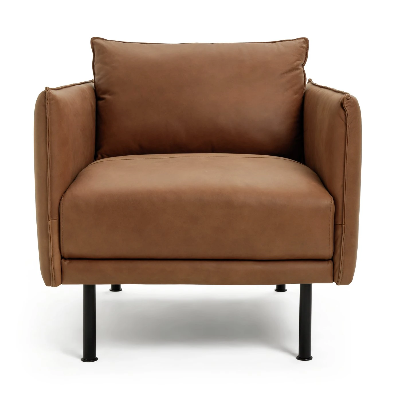 Habitat Moore Leather Armchair - Tan 1 Habitat Moore Leather Armchair - Tan