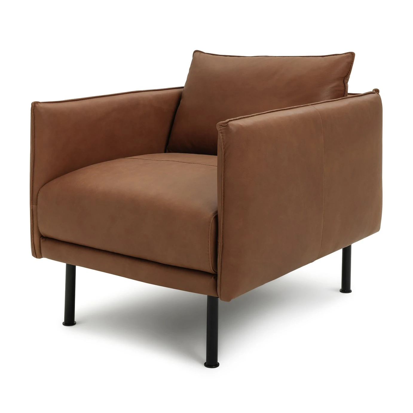 Habitat Moore Leather Armchair - Tan 5 Habitat Moore Leather Armchair - Tan - Image 5