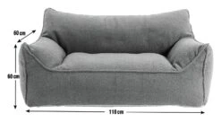 Habitat Kids Double Chair Bean Bag - Charcoal -Home Furnishing Store 1306789 R E001