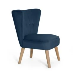 Habitat Alexis Velvet Cocktail Chair - Navy -Home Furnishing Store 1341270 R Z004A