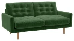 Habitat Fenner Velvet 2 Seater Sofa - Moss Green -Home Furnishing Store 1345166 R Z008A