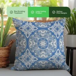 Streetwize Jacquard Outdoor Cushion Blue - Pack Of 4 -Home Furnishing Store 1480117 R Z004A