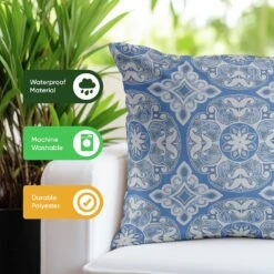Streetwize Jacquard Outdoor Cushion Blue - Pack Of 4 -Home Furnishing Store 1480117 R Z005A