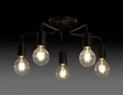 Habitat Rayner Steel 5 Light LED Flush Ceiling Light - Black 10 Habitat Rayner Steel 5 Light LED Flush Ceiling Light - Black -Home Furnishing Store 1518261 R Z002A