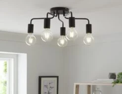 Habitat Rayner Steel 5 Light LED Flush Ceiling Light - Black 13 Habitat Rayner Steel 5 Light LED Flush Ceiling Light - Black -Home Furnishing Store 1518261 R Z002C