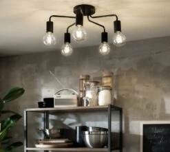 Habitat Rayner Steel 5 Light LED Flush Ceiling Light - Black 14 Habitat Rayner Steel 5 Light LED Flush Ceiling Light - Black -Home Furnishing Store 1518261 R Z003C