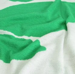 Habitat Floral Pattern Knit Throw - White & Green -125x150cm -Home Furnishing Store 1953716 R Z003A