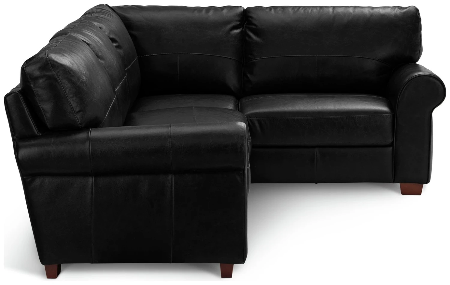 Habitat Salisbury Leather Left Hand Corner Sofa - Black 6 Habitat Salisbury Leather Left Hand Corner Sofa - Black - Image 6