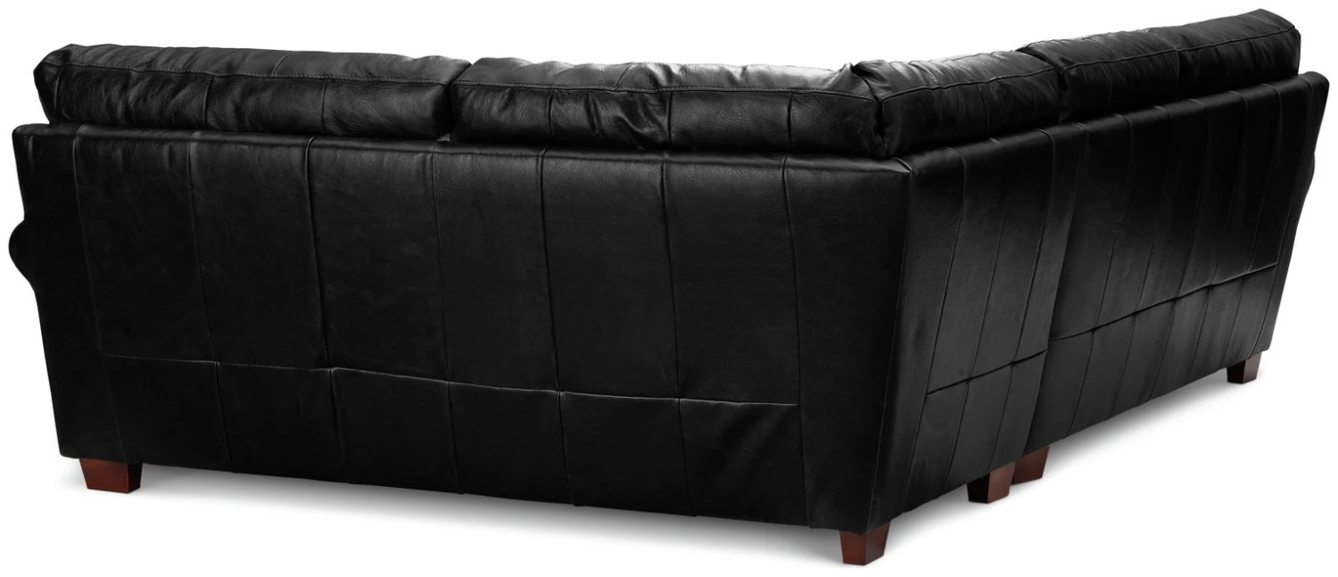 Habitat Salisbury Leather Left Hand Corner Sofa - Black 8 Habitat Salisbury Leather Left Hand Corner Sofa - Black - Image 8