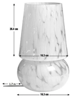 Habitat Rahnn Confetti Glass Table Lamp - White -Home Furnishing Store 1970421 R E001