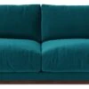 Swoon Denver Velvet 3 Seater Sofa- Kingfisher Blue