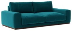 Swoon Denver Velvet 3 Seater Sofa- Kingfisher Blue -Home Furnishing Store 1972436 R Z003A