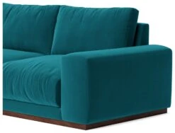 Swoon Denver Velvet 2 Seater Sofa- Kingfisher Blue -Home Furnishing Store 1972601 R Z004A