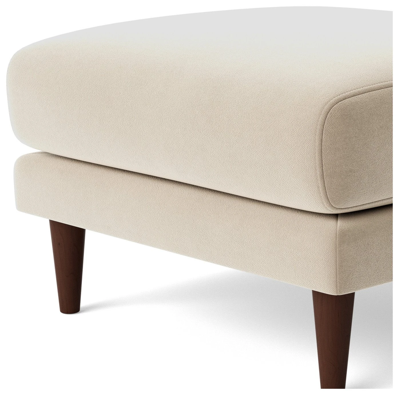 Swoon Turin Velvet Ottoman Footstool - Taupe 6 Swoon Turin Velvet Ottoman Footstool - Taupe - Image 6
