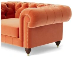 Swoon Winston Velvet Cuddle Chair - Burnt Orange -Home Furnishing Store 1993068 R Z005A