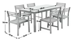 Habitat Amalfi 6 Seater Wooden Patio Set - Brown 11 Habitat Amalfi 6 Seater Wooden Patio Set - Brown -Home Furnishing Store 1993501 R E001