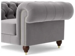 Swoon Winston Velvet Armchair - Silver Grey 13 Swoon Winston Velvet Armchair - Silver Grey -Home Furnishing Store 1995554 R Z005A