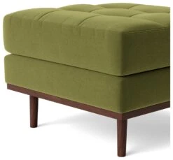 Swoon Berlin Velvet Ottoman Footstool - Fern Green -Home Furnishing Store 1996546 R Z004A