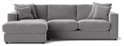 Swoon Althaea Velvet Left Hand Corner Sofa - Silver Grey -Home Furnishing Store 1997459 R Z003A