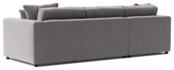 Swoon Althaea Velvet Left Hand Corner Sofa - Silver Grey -Home Furnishing Store 1997459 R Z005A